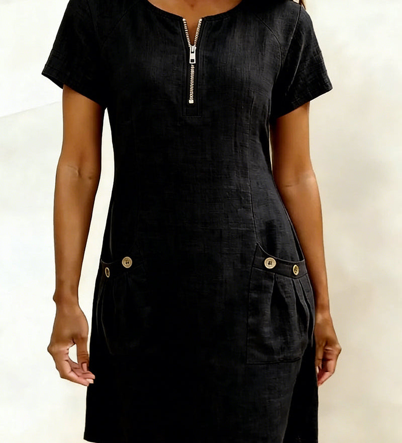 Lina— Vestido elegância natural no dia a dia para Mulher