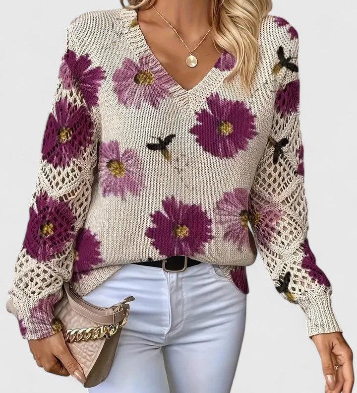 Aurélie | Suéter elegante com estampa floral