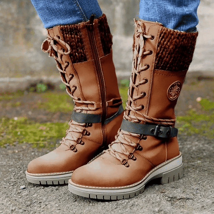 FrostLuxe™ - Botas impermeáveis de cano alto com cadarço
