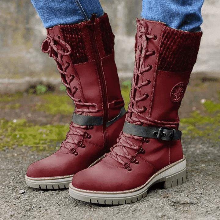 FrostLuxe™ - Botas impermeáveis de cano alto com cadarço