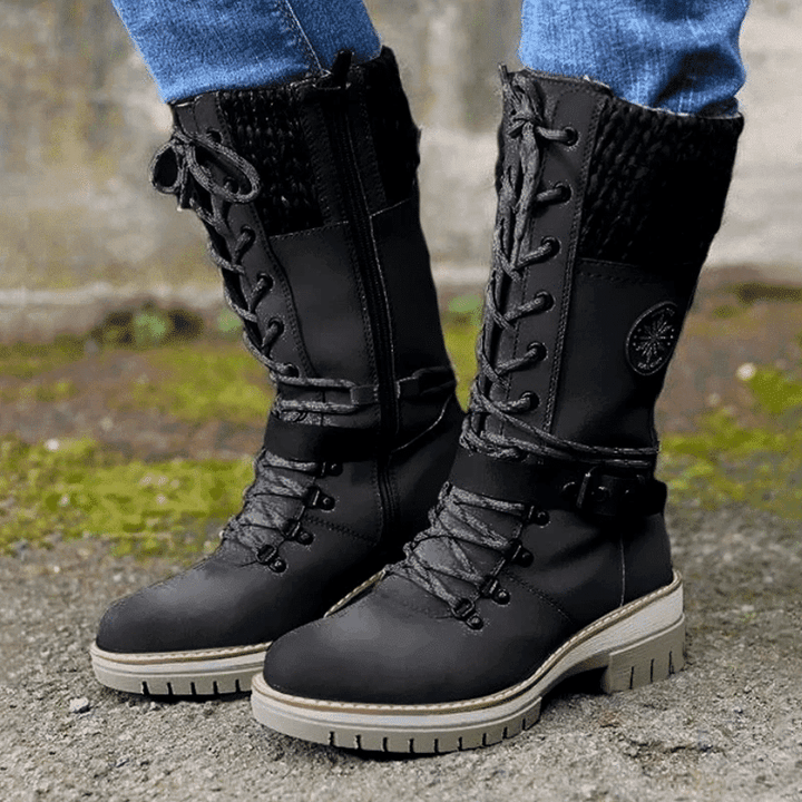 FrostLuxe™ - Botas impermeáveis de cano alto com cadarço