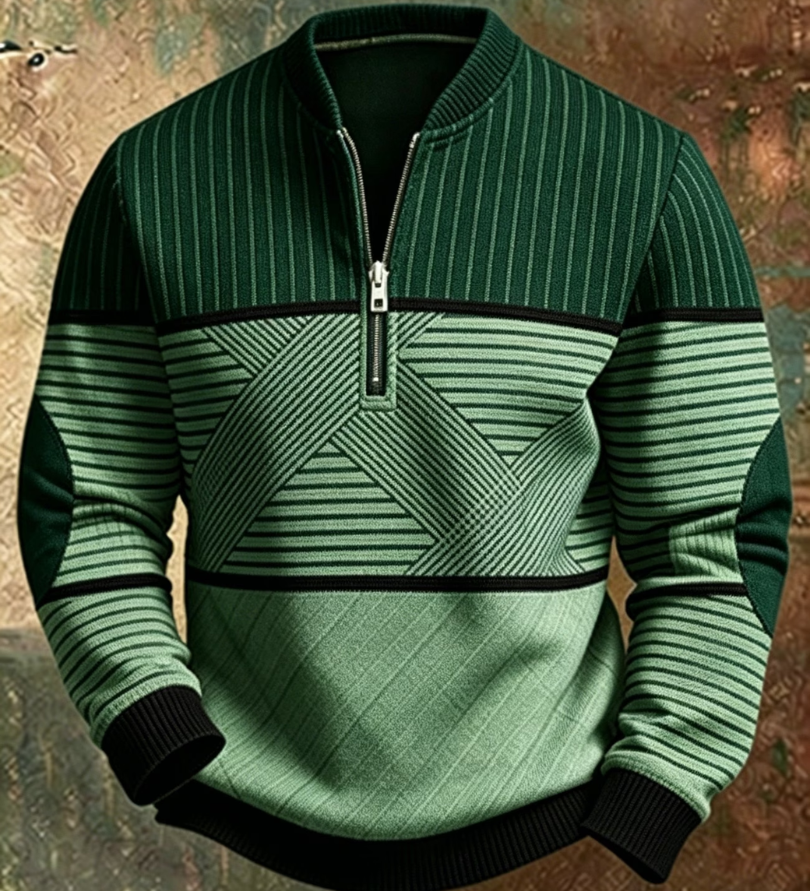 Viktor | Suéter Elegante para Homem com Meia Cremalheira