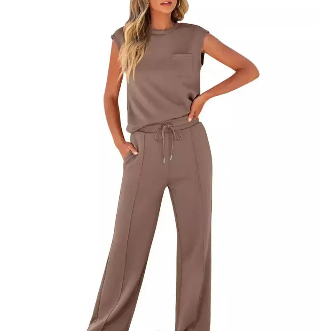KAIYA™ – Conjunto Casual de Verão Suave para Mulher