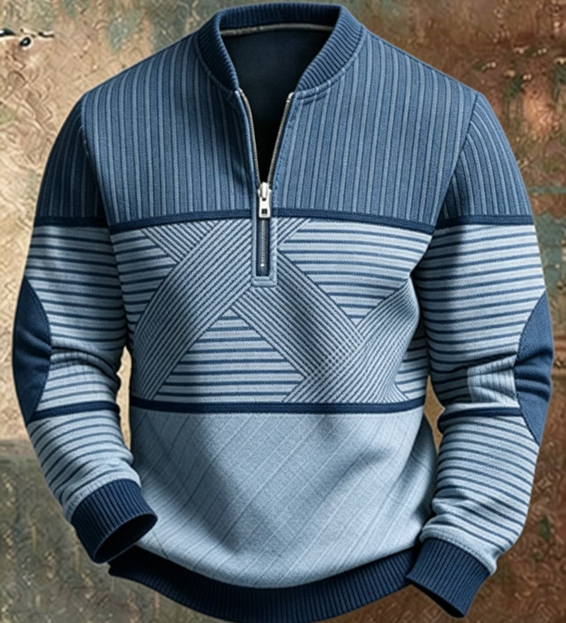 Viktor | Suéter Elegante para Homem com Meia Cremalheira