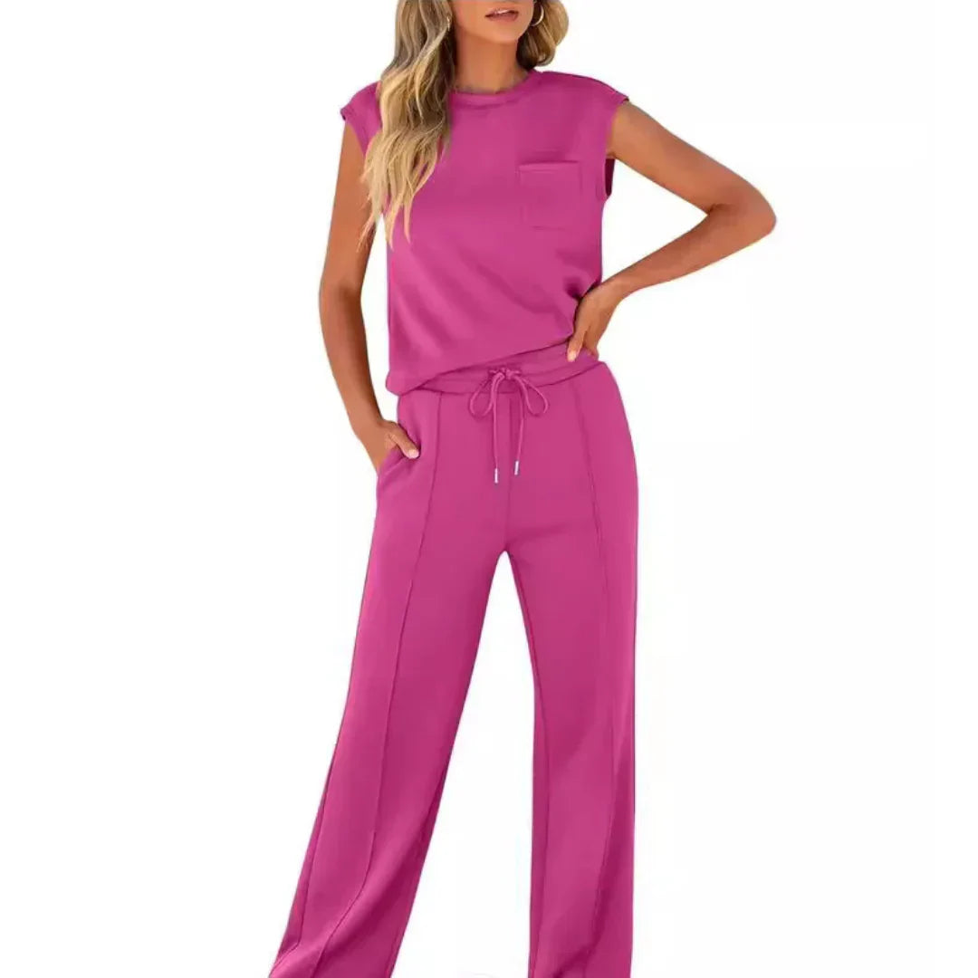KAIYA™ – Conjunto Casual de Verão Suave para Mulher