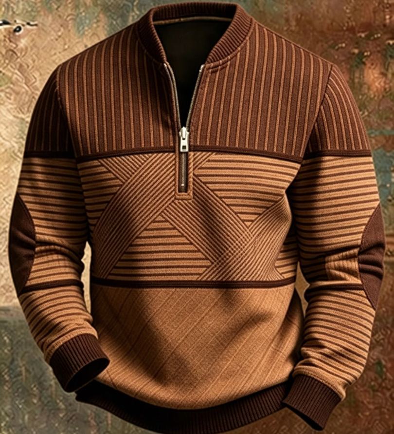 Viktor | Suéter Elegante para Homem com Meia Cremalheira