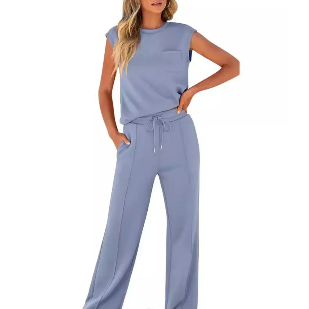 KAIYA™ – Conjunto Casual de Verão Suave para Mulher