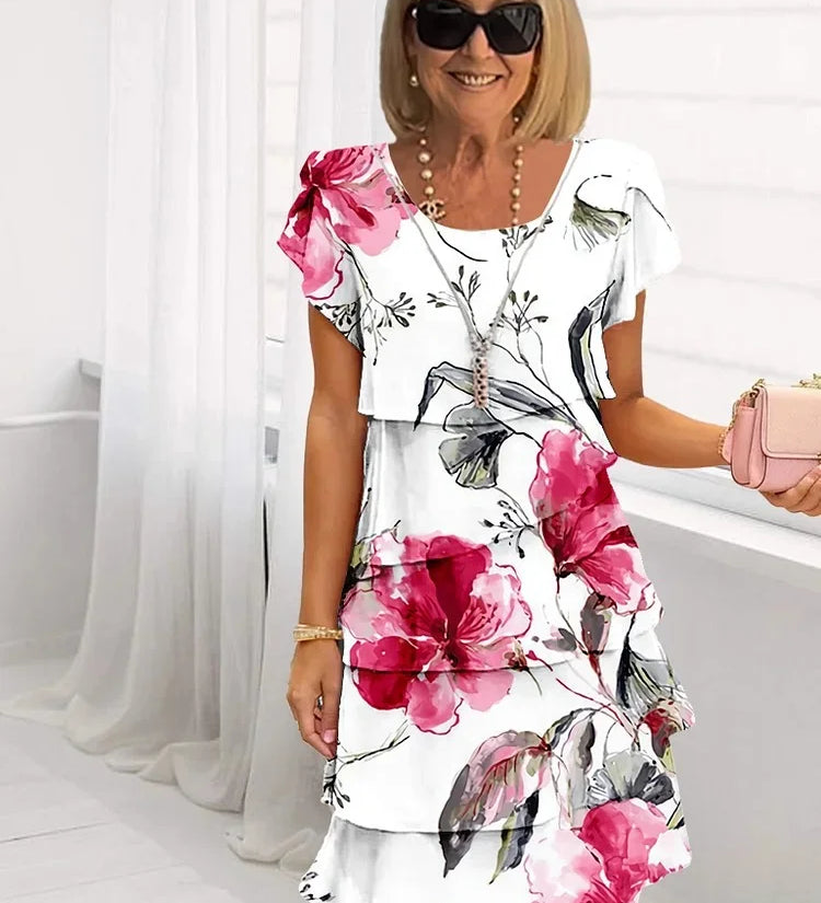 Émilie – Vestido longo floral elegante