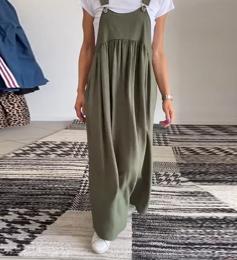 Alice | Vestido casual com alças de cor sólida