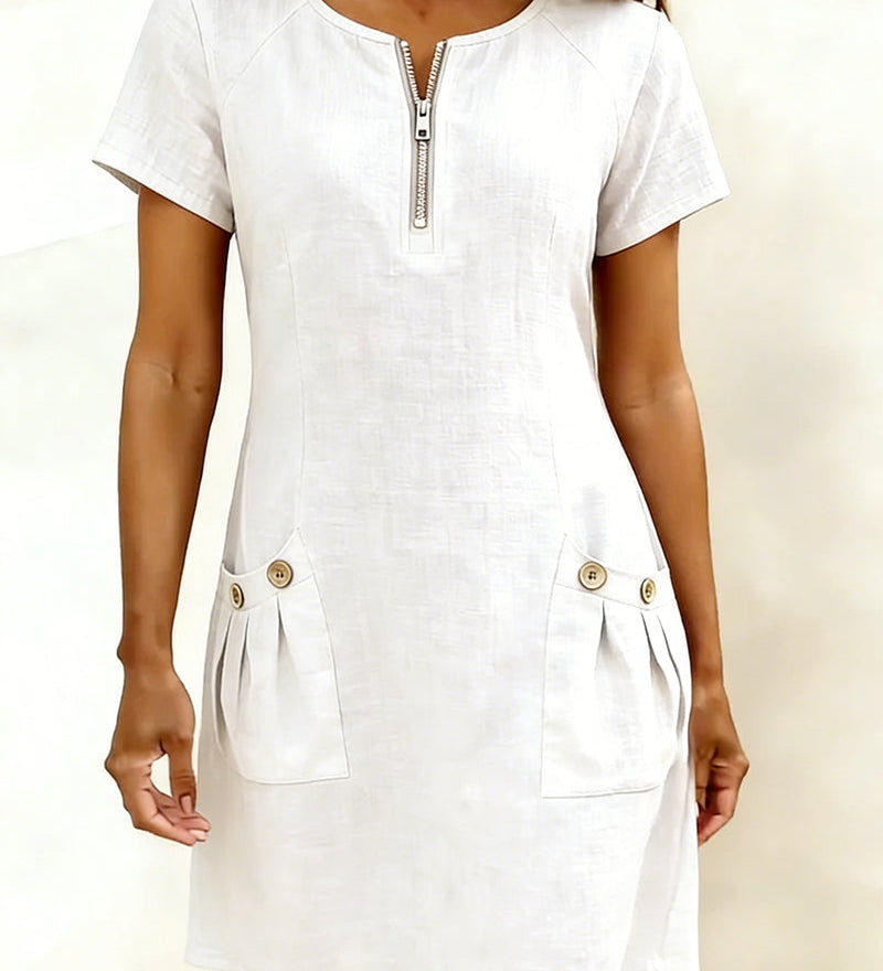 Lina— Vestido elegância natural no dia a dia para Mulher