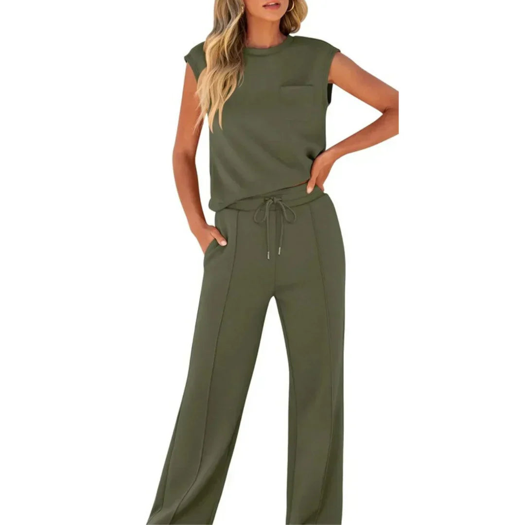 KAIYA™ – Conjunto Casual de Verão Suave para Mulher