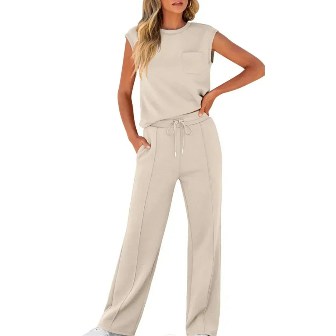KAIYA™ – Conjunto Casual de Verão Suave para Mulher