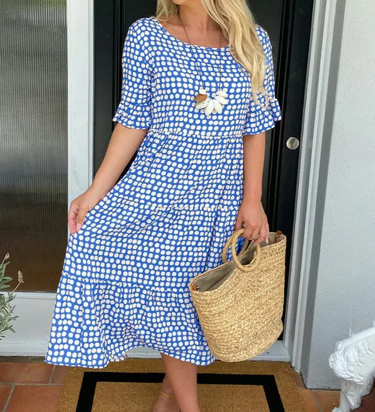 Blythea | Vestido de Muher midi casual com babados