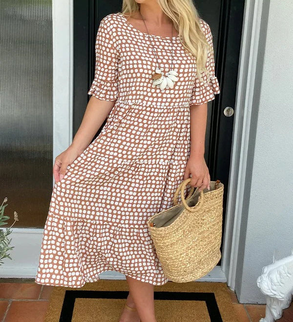 Blythea | Vestido de Muher midi casual com babados