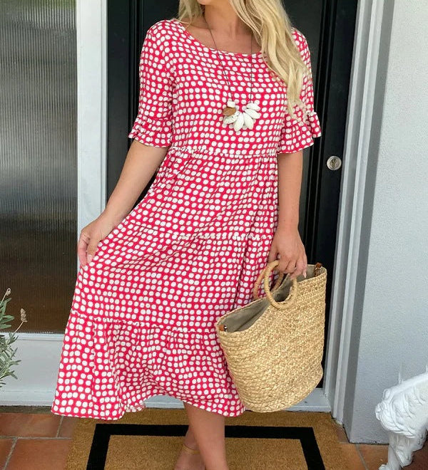 Blythea | Vestido de Muher midi casual com babados