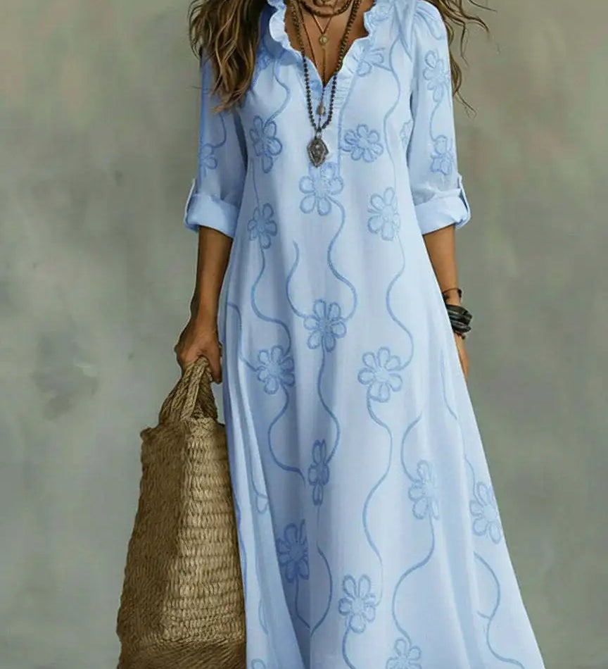 Bobbie - Vestido Maxi Floral para Dias de Verão para Mulher