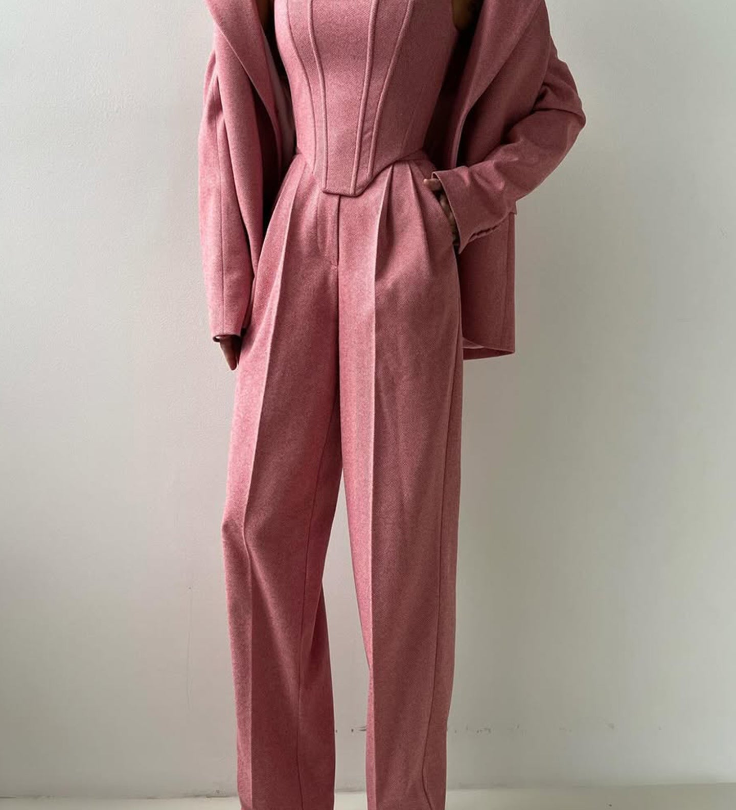 Dolce™ - Conjunto de três peças com blazer trespassado