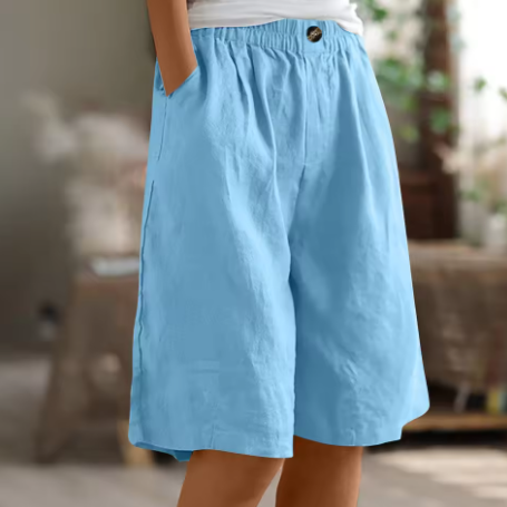 Hadubrandis – Shorts Longos e Arejados em Algodão para o Dia a Dia