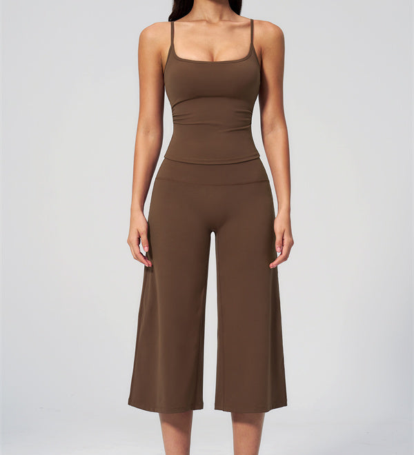 Nexus - Conjunto Completo de Top de Alças e Calções de Perna Larga para Mulher