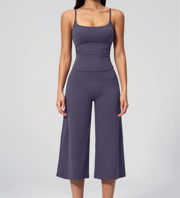 Nexus - Conjunto Completo de Top de Alças e Calções de Perna Larga para Mulher