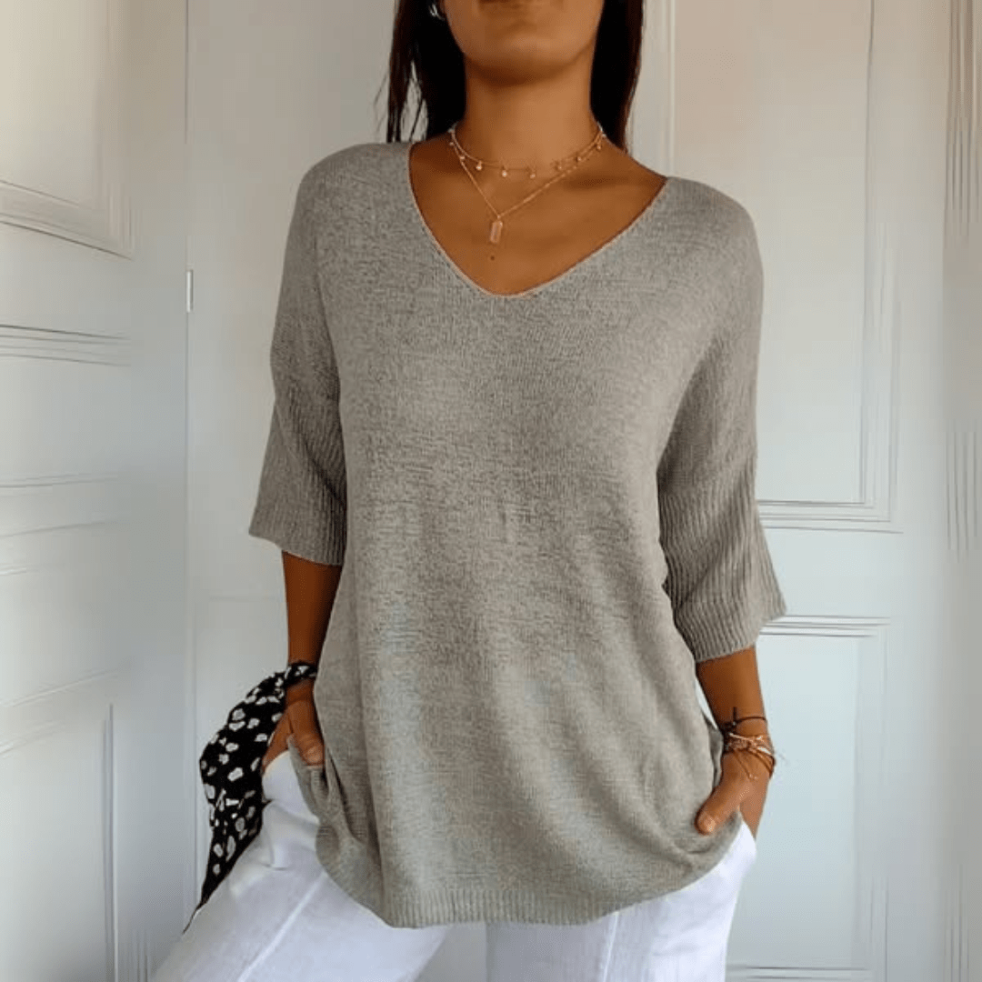 Anna | Top de malha com decote em V