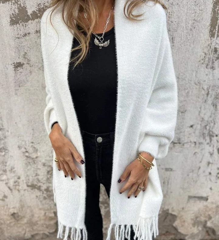ALBERTA™ | CASACO ELEGANTE COM FRANJAS