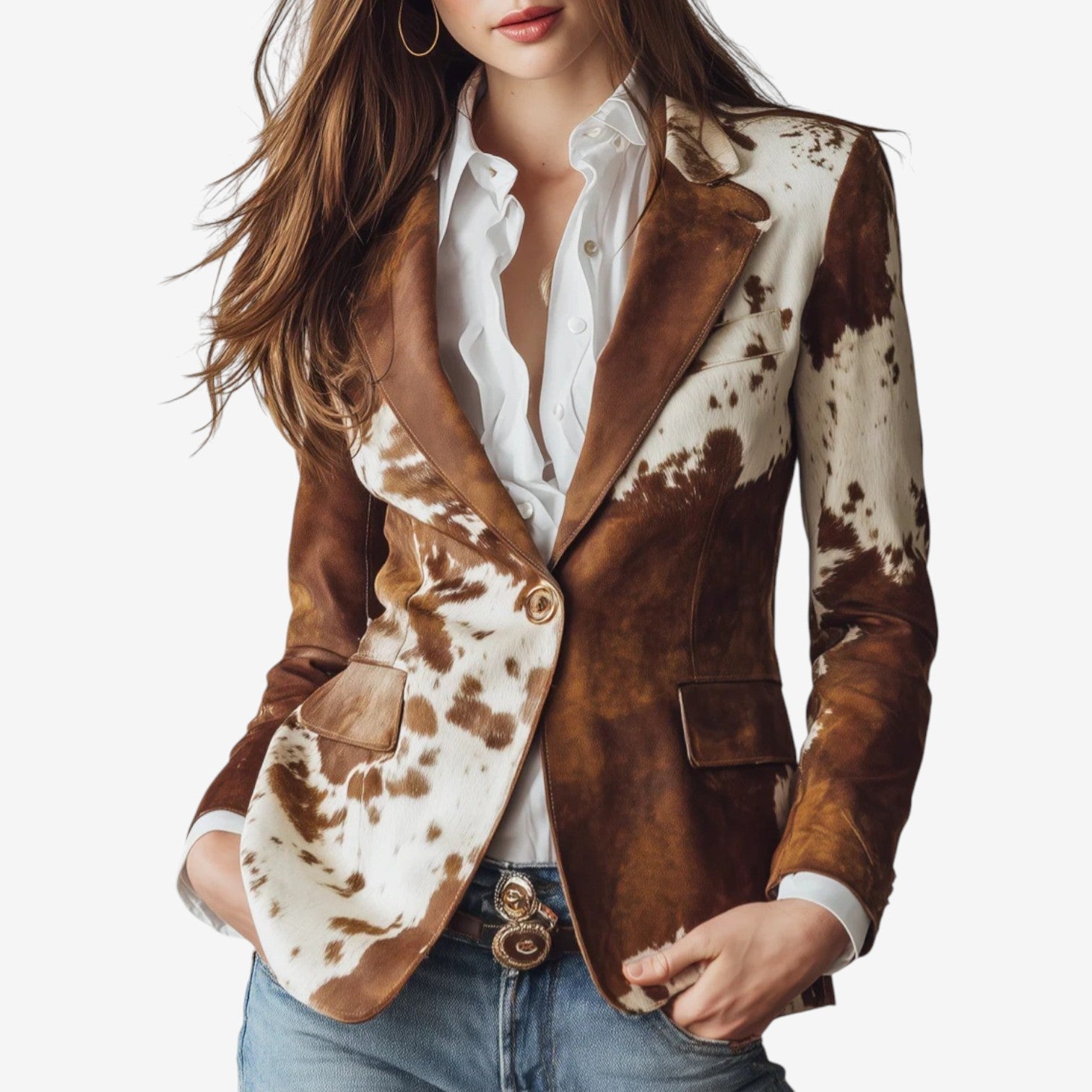 Laine™ Blazer efeito pele