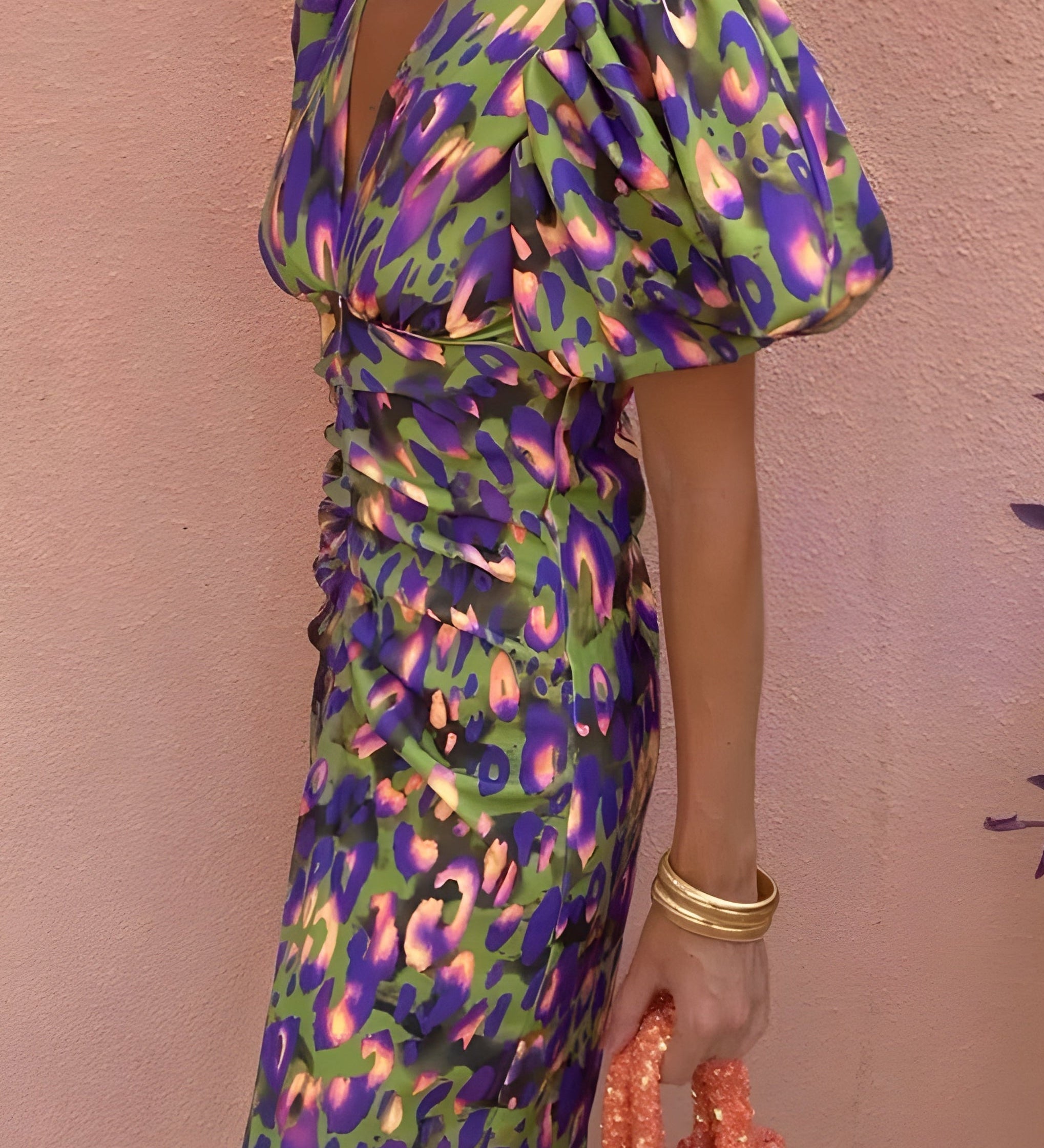 Tora - Vestido com mangas plissadas para Mulher