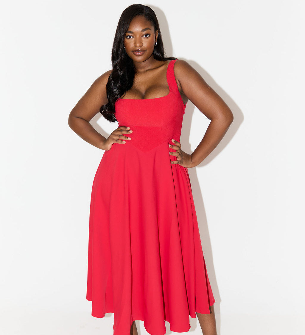 Amelia™ | Vestido midi fluido e atemporal