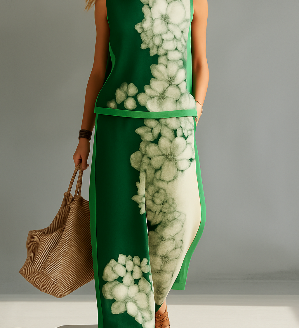 Rachele - Conjunto elegante moderno com estampa floral para Mulher